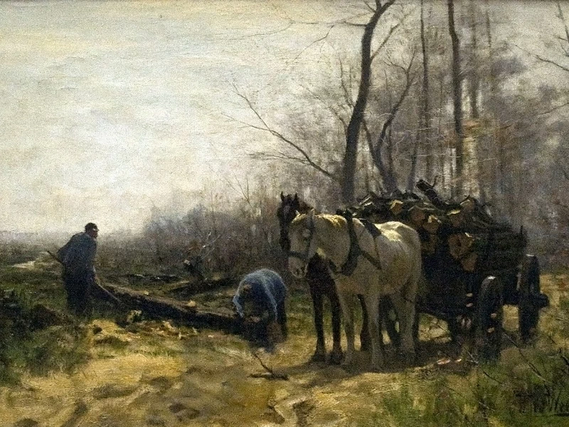 1852-Herman Johannes van der Weele - Caricamento del legname